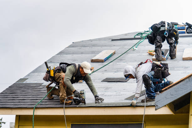 Professional Gutter Installation technician working in Waretown, NJ